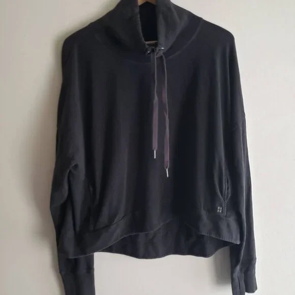 Sweaty Betty Harmonise Sweatshirt XXL Charcoal Gray Slouchy Pullover - Picture 9 of 9